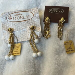 Vintage D’Orlan clip on earrings 2 pair
